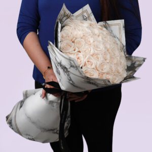 Hand Wrapped Cream Roses