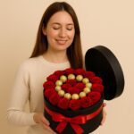 Box of Red Roses with Ferrero Rocher Chocolates (2)