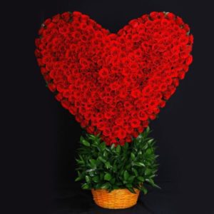 Enormous Heart Shaped Flower Arrangement