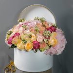 Gorgeous Flowers in White Box