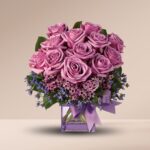 Lavender Love Rose in Designer Vase (2)