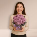 Lavender Love Rose in Designer Vase (3)