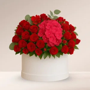 Majestic Blooms in White Box