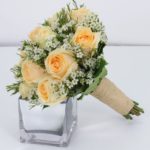 Peach Rose Bridal Bouquet