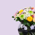 3Colourful Flowers In Vase
