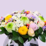 4Colourful Flowers In Vase