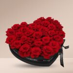 Perfect Red Roses in Heart Shaped Box (3)